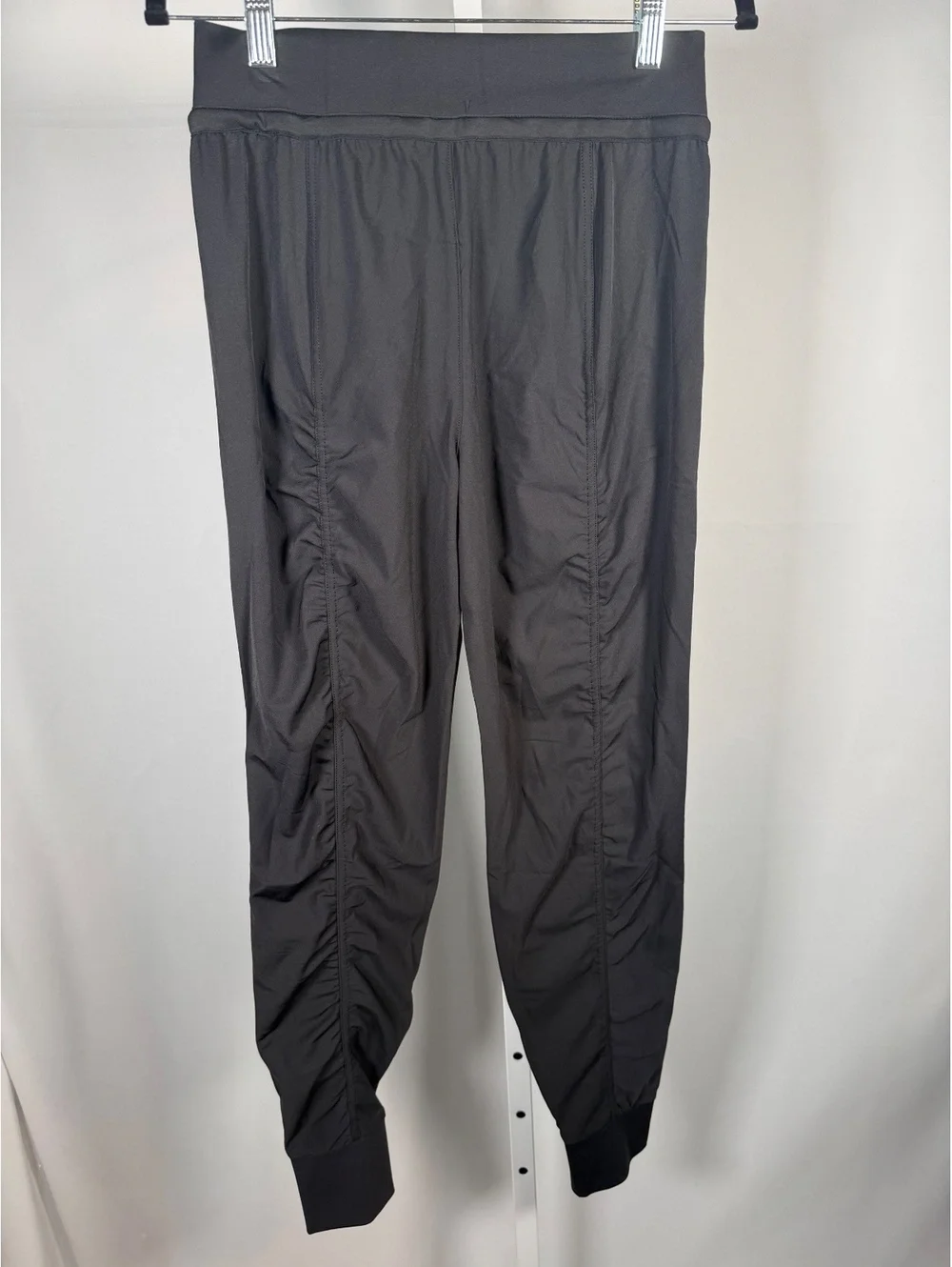 Halara High Waisted Tapered Travel Joggers Side Zip Pockets Black Size Small